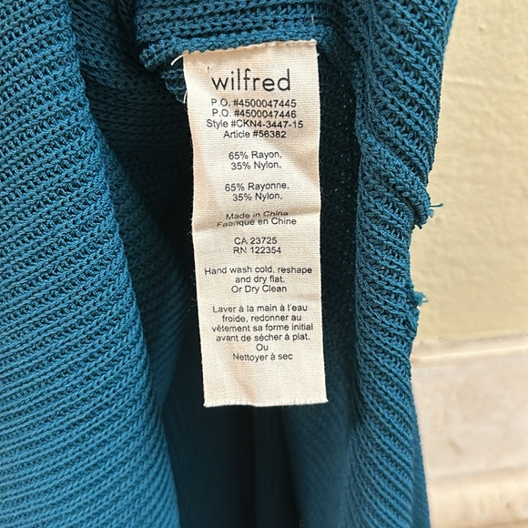 WILFRED Aritzia Palmier Knit Tunic Sweater Sz Small - Picture 8 of 9